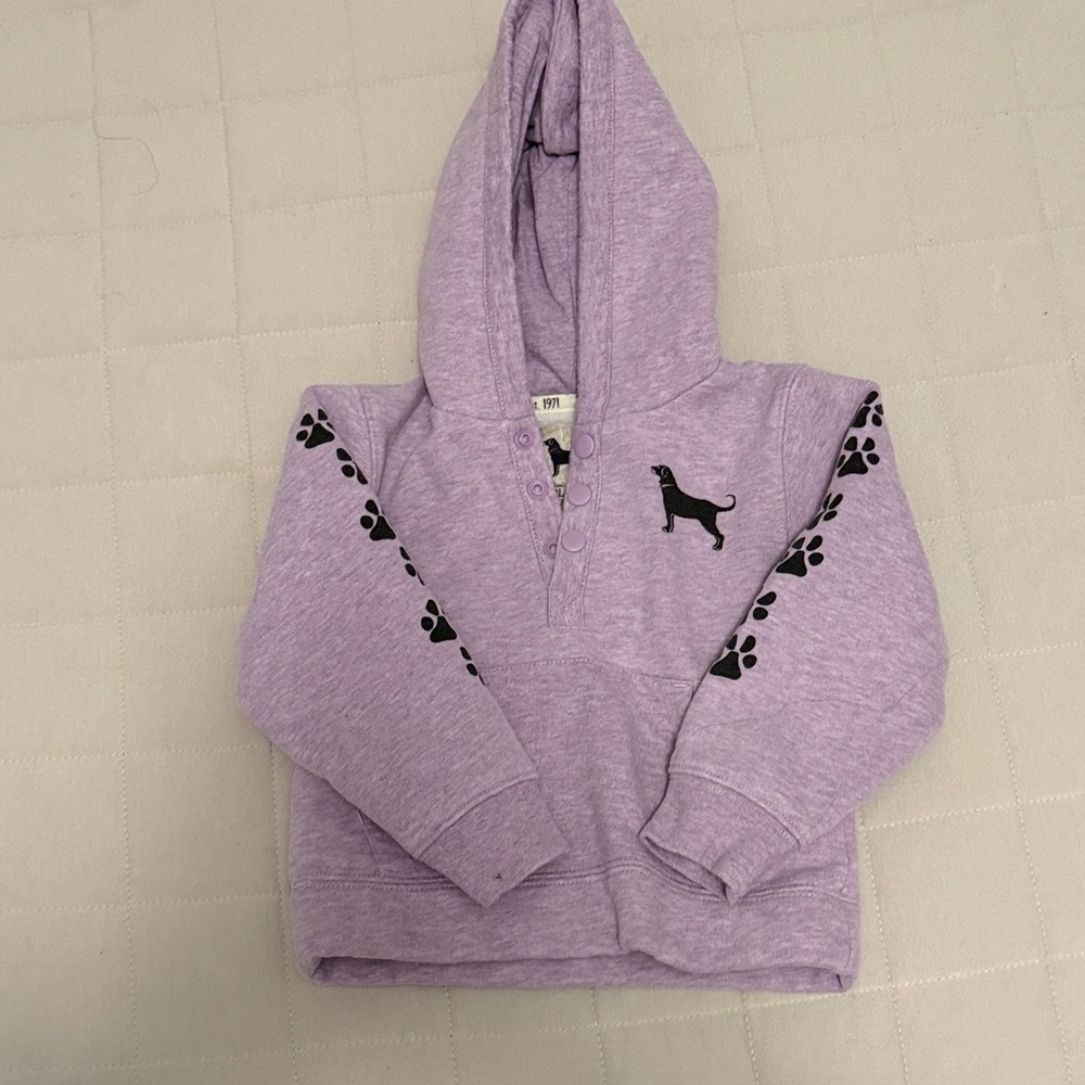 The Black Dog Lavender Hoodie with Paw Prints